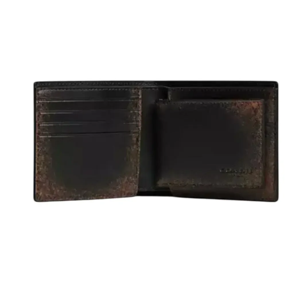 Coach 3-In-1 Wallet In Loved Leather Brown/Black